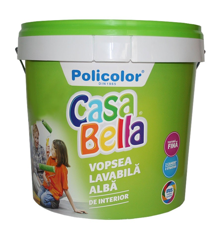 Vopsea Lavabila Interior Casabella Alb 4 L Izolta